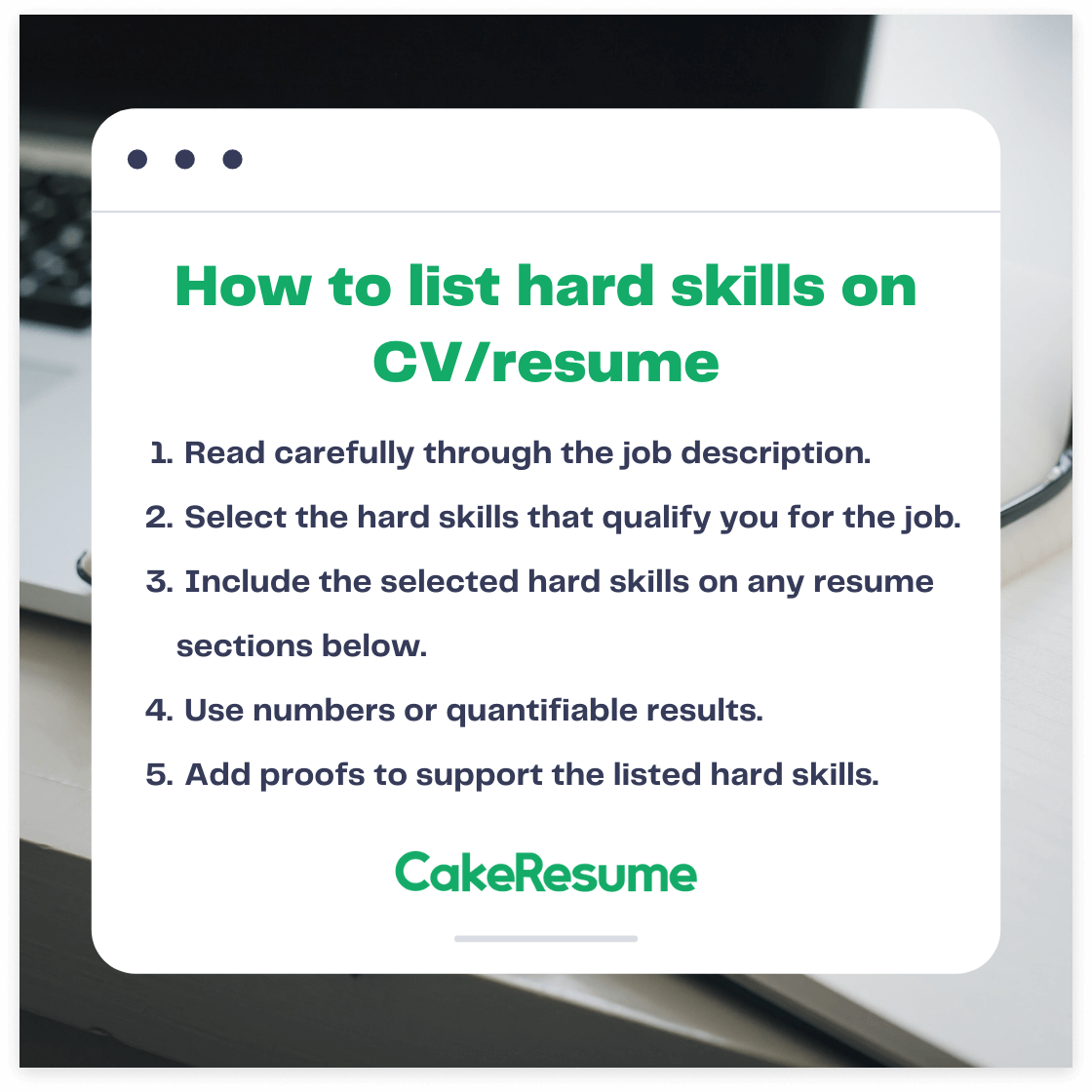 Hard skills for resume
