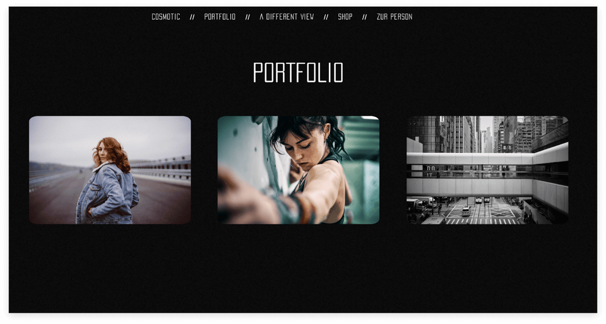 Photography portfolio on Wix by Cosmotic Photography