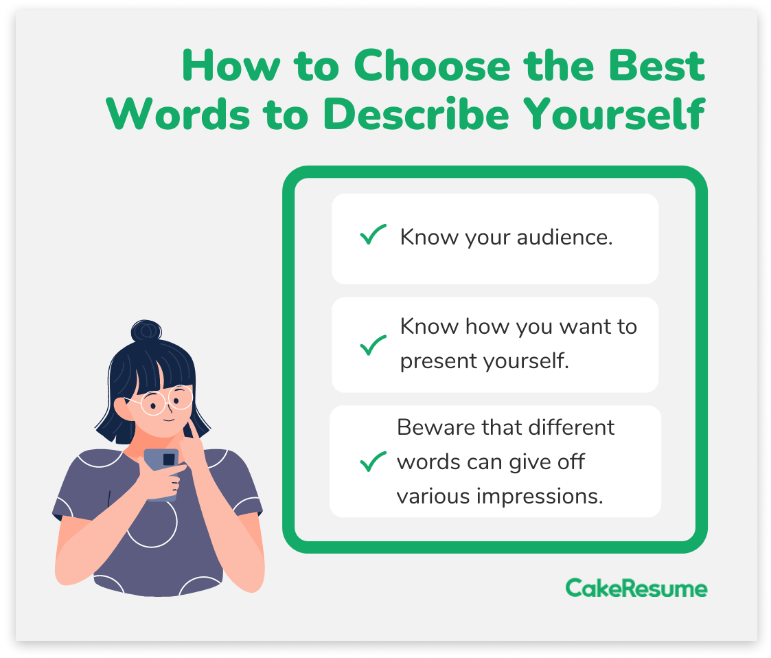 tips for finding best words to describe yourself 