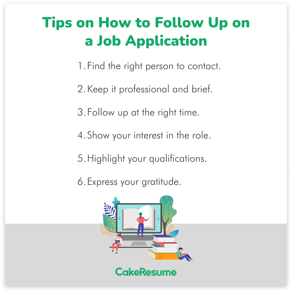 follow up on a job application tips
