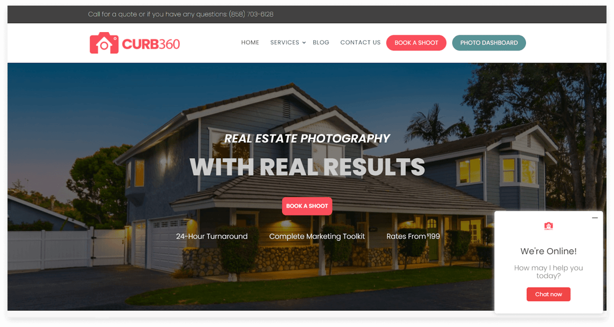 Real Estate Photography Website by CURB360