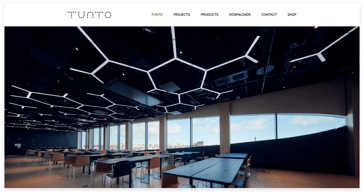 Online industrial design portfolio by Tunto