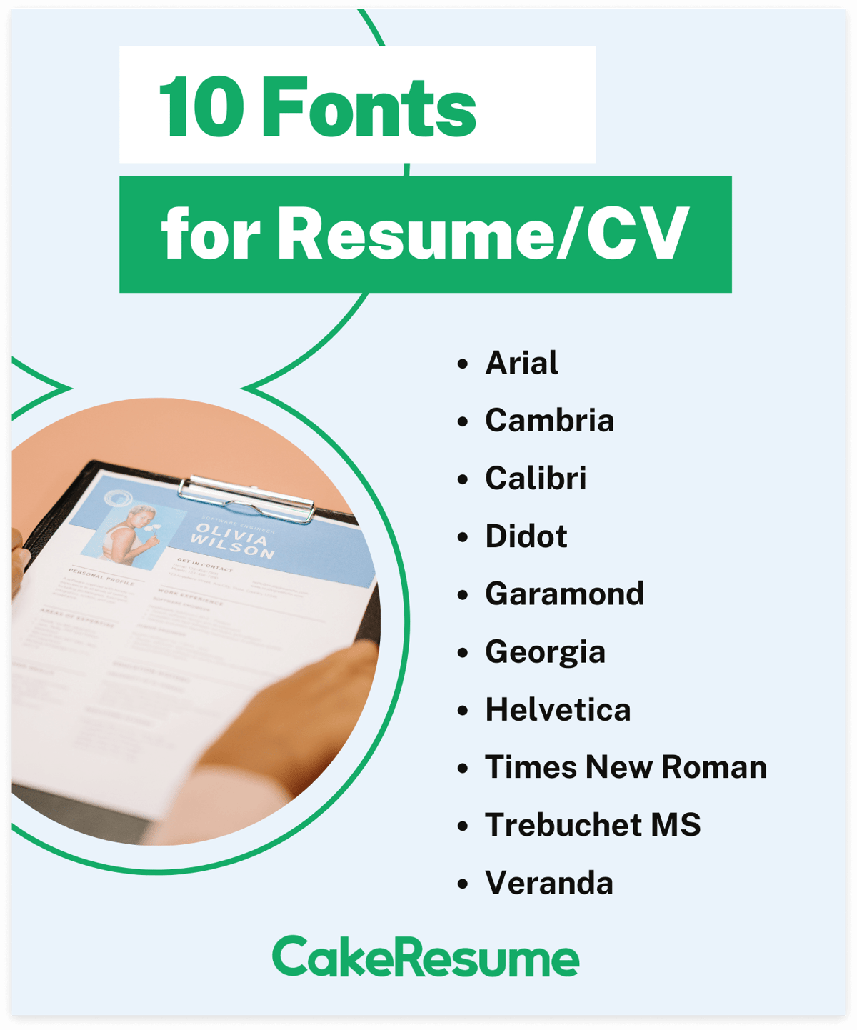 best fonts for resume