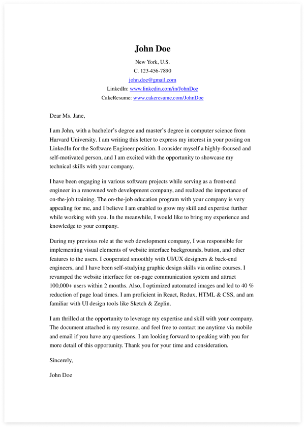 Science Cover Letter Examples from www.cakeresume.com